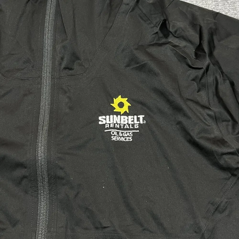 The North Face Jacket Mens XL Black Hooded Rain DryVent Waterproof Sunbelt Logo